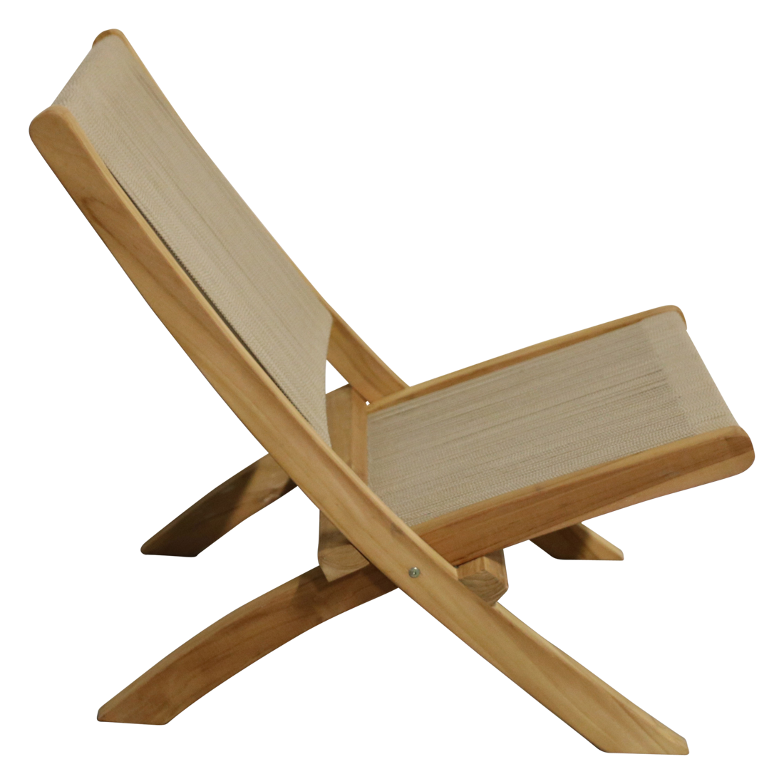 Rope opvouwbare loungestoel naturel