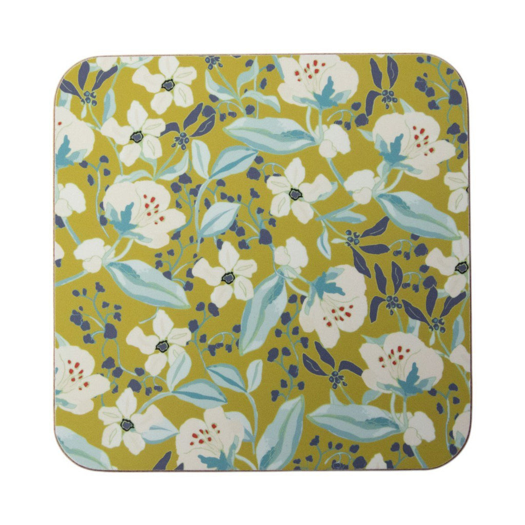 Onderzetter Marie bloemen 10x10cm (set van 6)