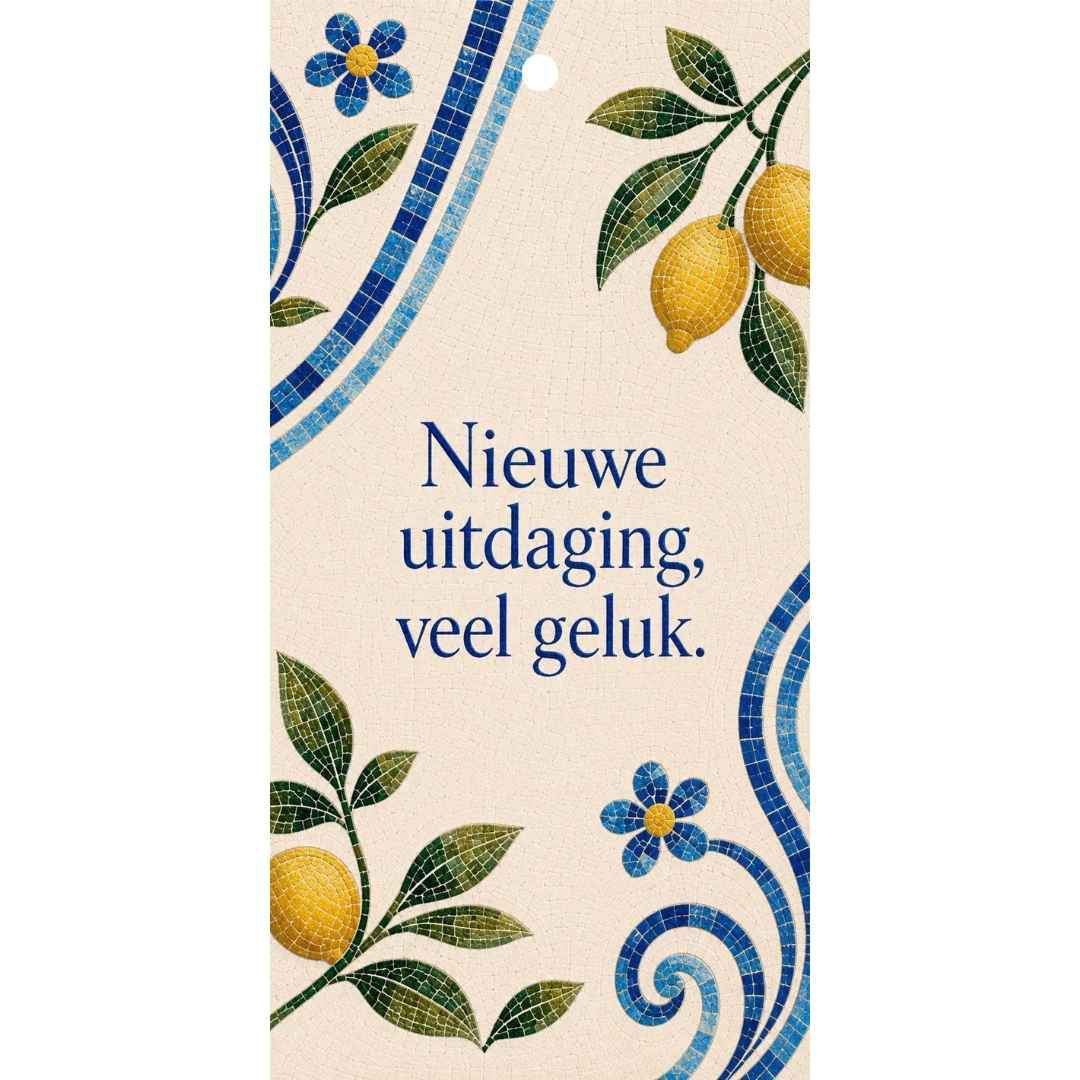 Cadeaukaartje - "Nieuwe Uitdaging, Veel Geluk" - 20 Stuks