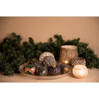 Kerstbal Ø 7 cm Grijs Glas Kerstdecoratie