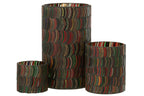 J-Line windlicht Mozaiek Curve - glas - mix - large