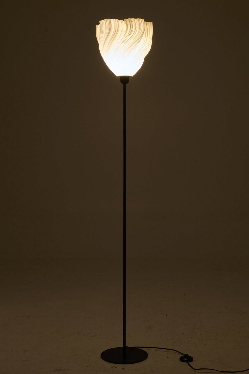 J-Line tafellamp - kunststof - zwart/wit - L