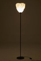 J-Line tafellamp - kunststof - zwart/wit - L