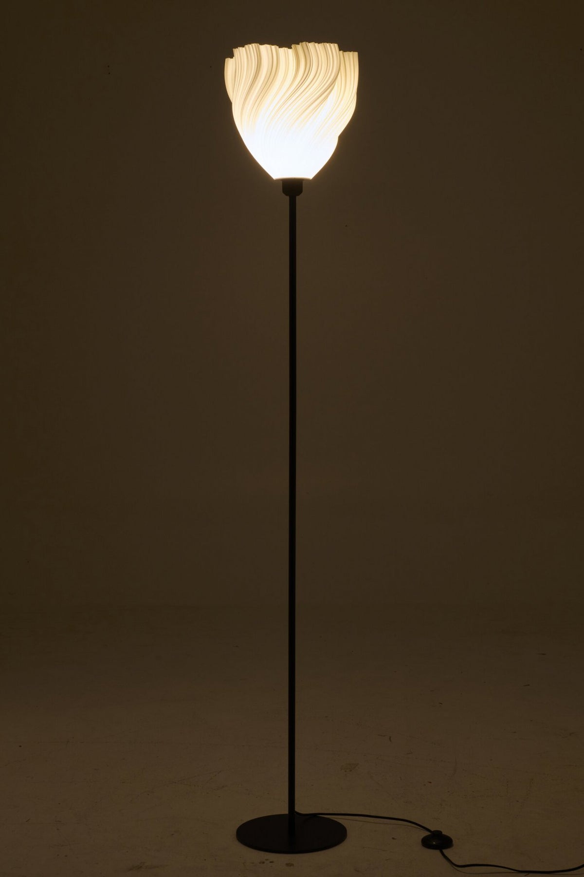 J-Line tafellamp - kunststof - zwart/wit - L