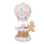 Kerstdecoratie Beeld Luchtballon 18x14x31 cm Roze Kunststof