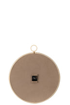 J-Line klok Kyr - jute - naturel/wit - medium - Ø 55.5 cm