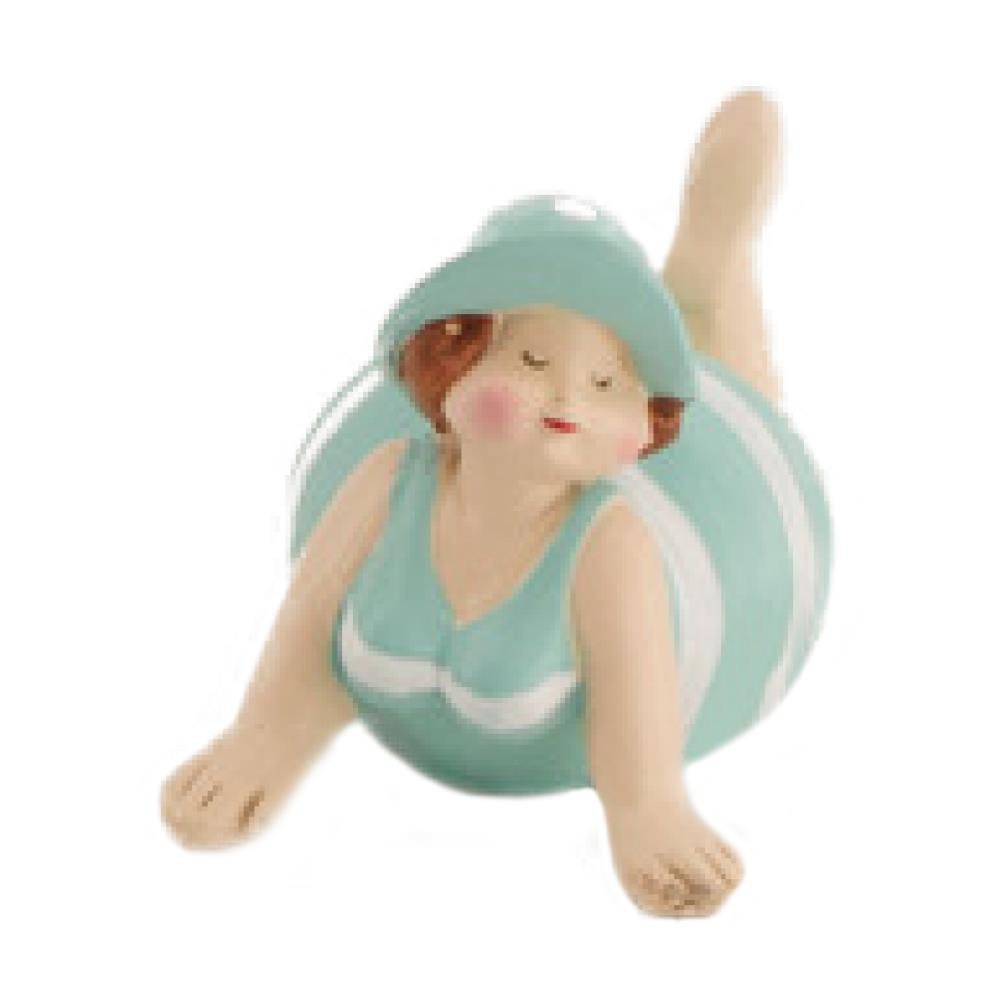 Fat lady polyresin 10x5x5.5cm groen