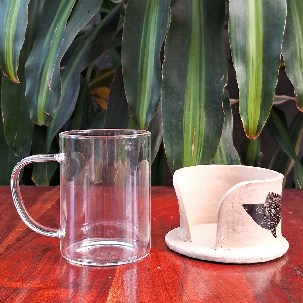 Papier-maché Bekerhouderset-Vis