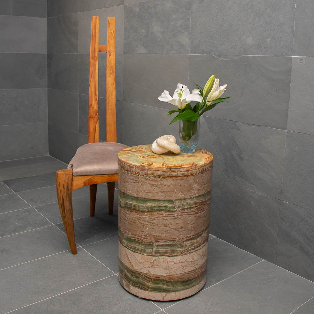 Salontafel Beige Marmer en Groene Onyx