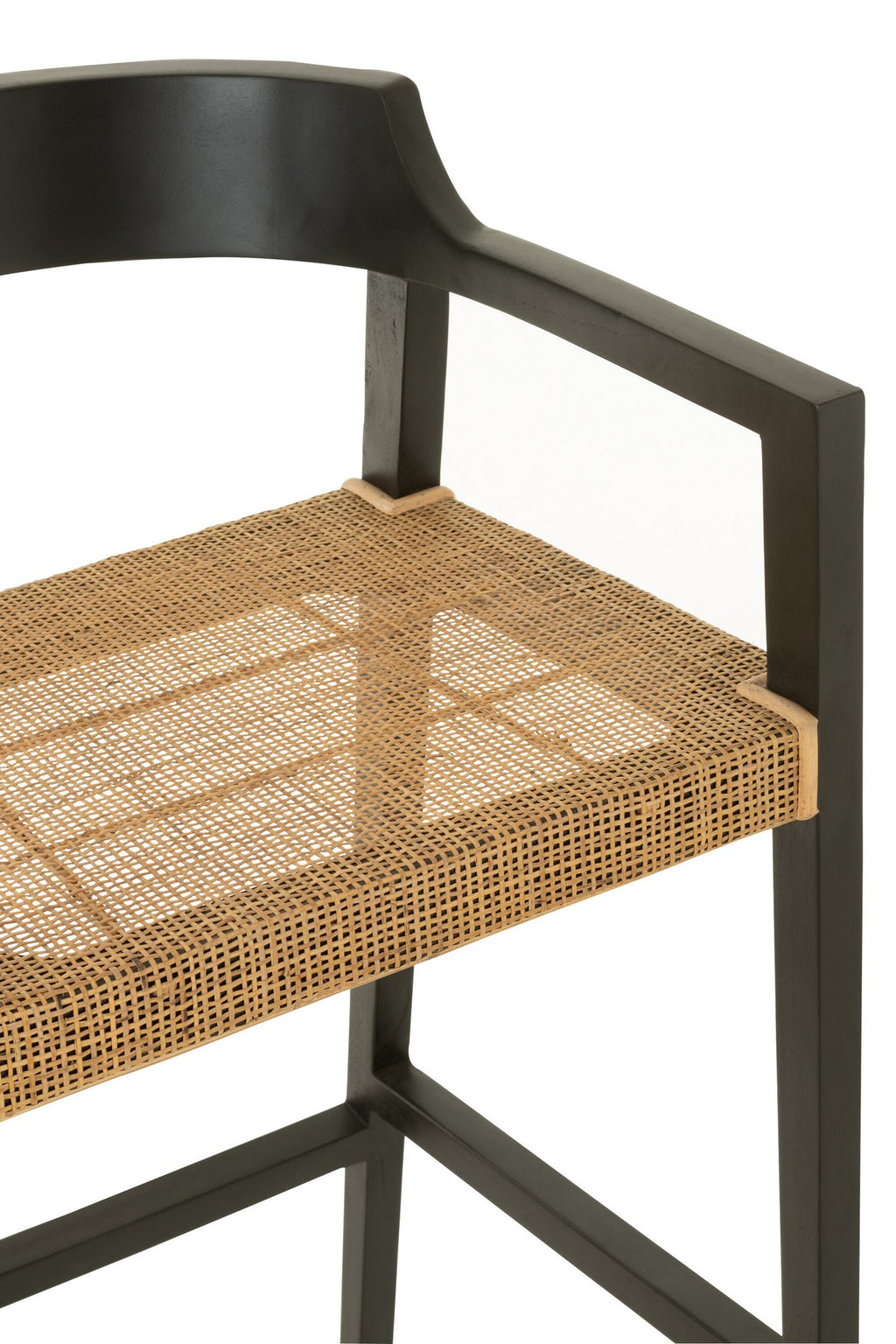 J-Line barstoel Emma - hout - zwart/bruin