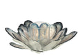 J-Line theelichthouder Schelp - metaal - wit/donkerblauw