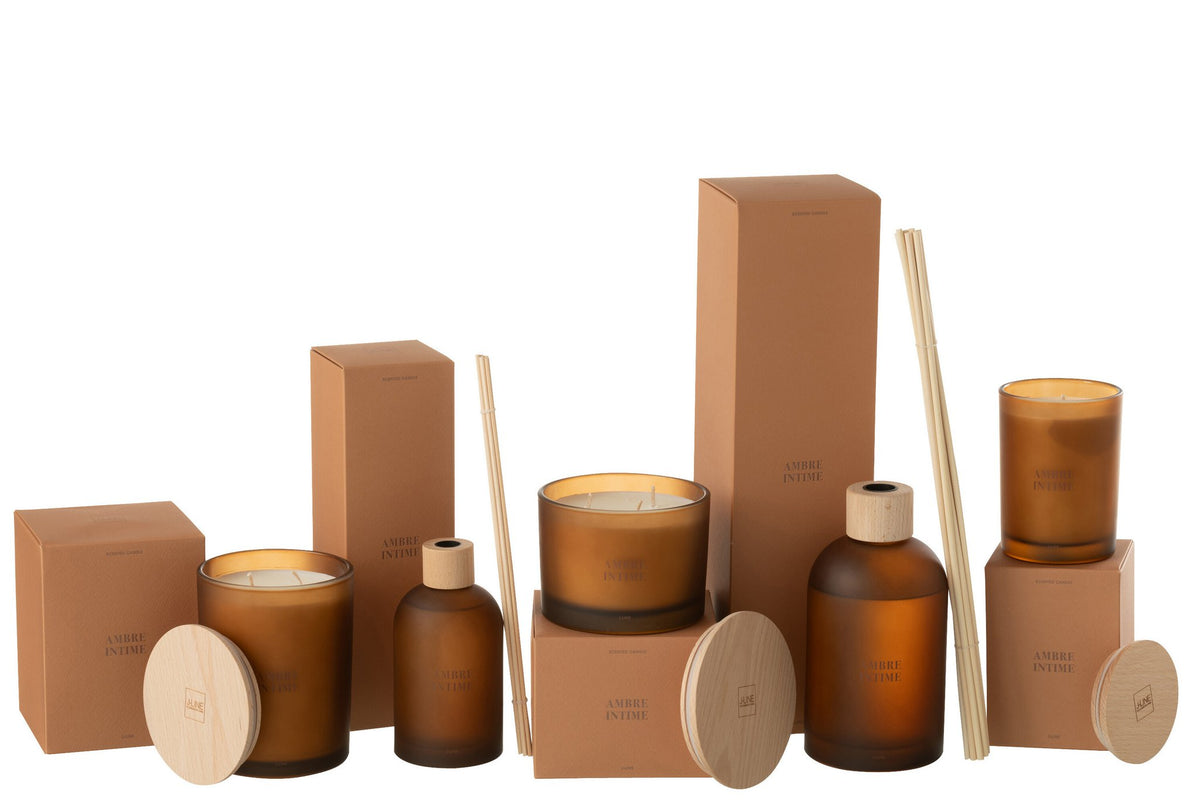 J-Line geurstokjes Accords Essentiels - Ambre Intime - oker - 550 ml