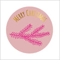 Etiketten – Merry Christmas – Poeder Roze – 250 Stuks