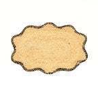 Houtskooljute placemat – geschulpte rand – decor voor tafeldecoratie