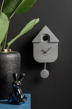 Wandklok Modern Koekoek Metallic