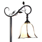 Tiffany Vloerlamp 152 cm Wit Bruin Polyresin Staande Lamp
