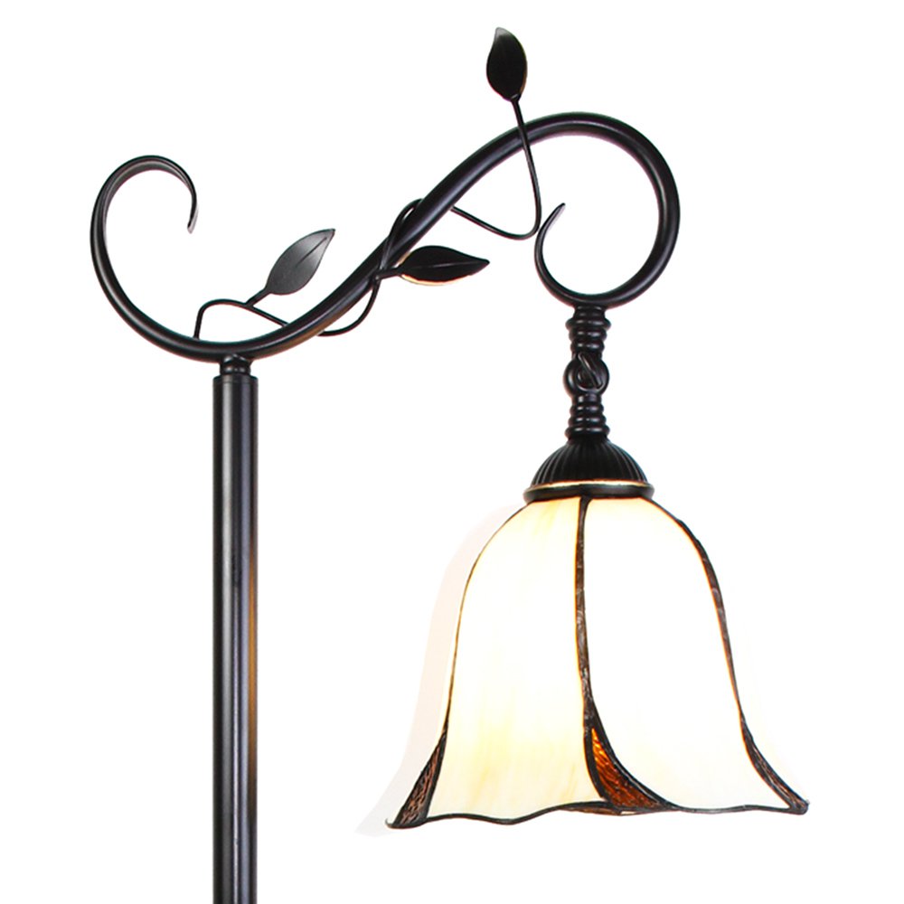 Tiffany Vloerlamp 152 cm Wit Bruin Polyresin Staande Lamp