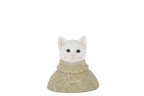 J-Line figuur Kat - polyresin - groen/wit