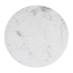 Marmeren bijzettafel rond wit