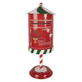 Kerstdecoratie Beeld Brievenbus Ø 24x58 cm Rood Metaal
