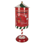 Kerstdecoratie Beeld Brievenbus Ø 24x58 cm Rood Metaal