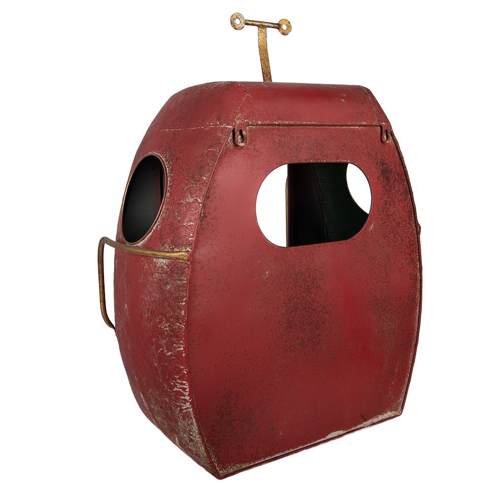 Wandkast 48x26x60 cm Rood Metaal