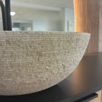 Beige marmeren wastafel
