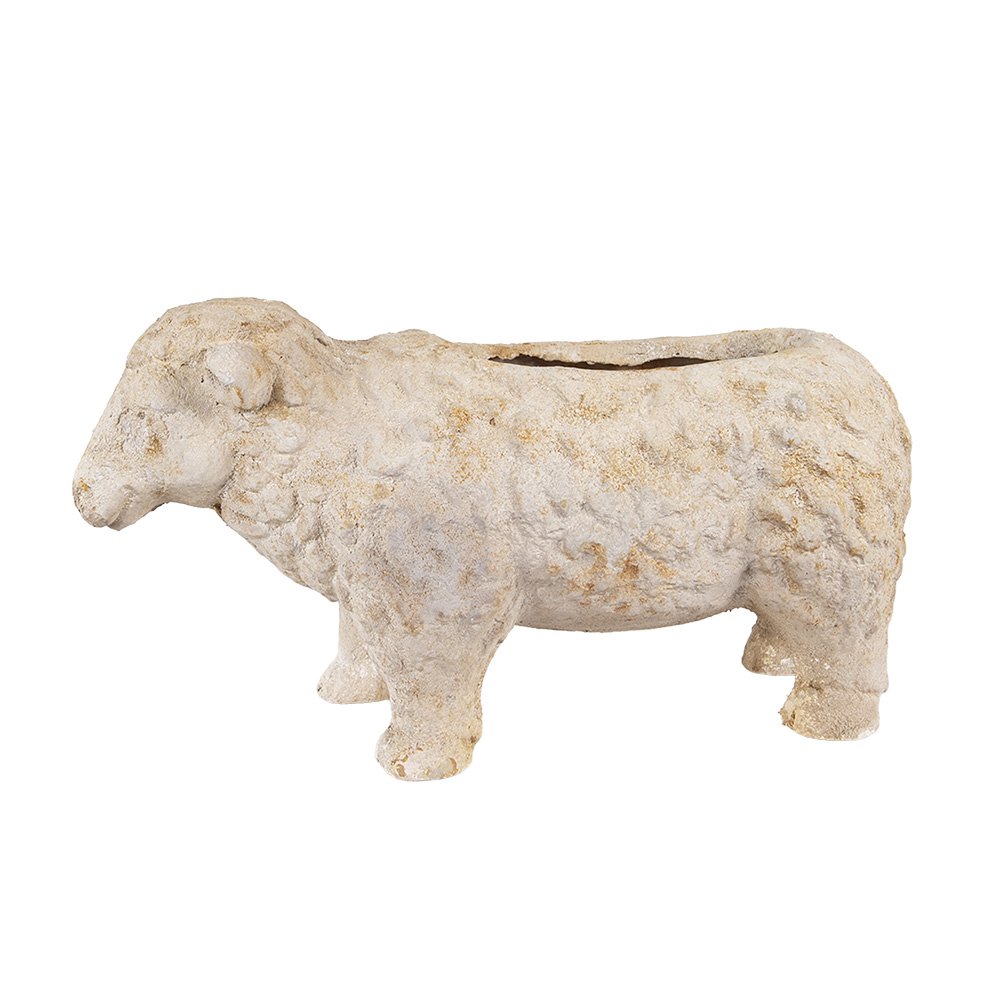 Bloempot Schaap 48x19x26 cm Beige Keramisch materiaal