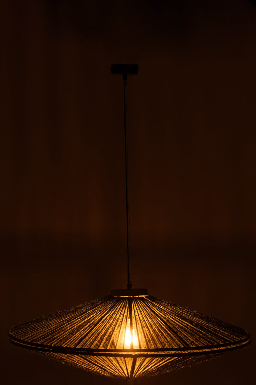 J-Line Hanglamp Ovni Ijzer/Jute Groen Large