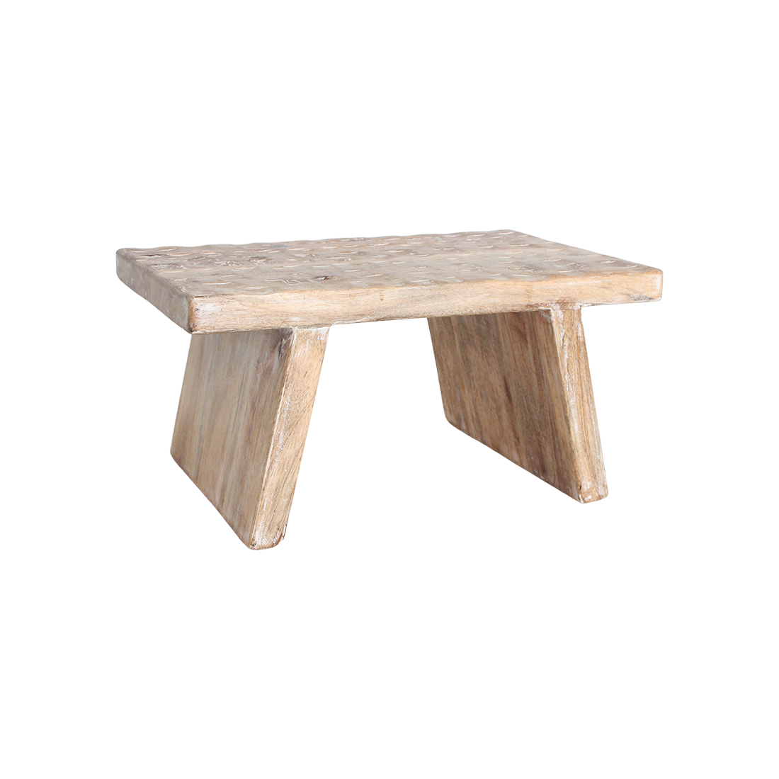 Stool chisseled top natural