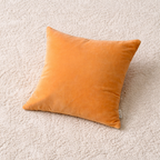 Fluwelen Katoenen Kussen - Oker Mosterd - 45x45 cm