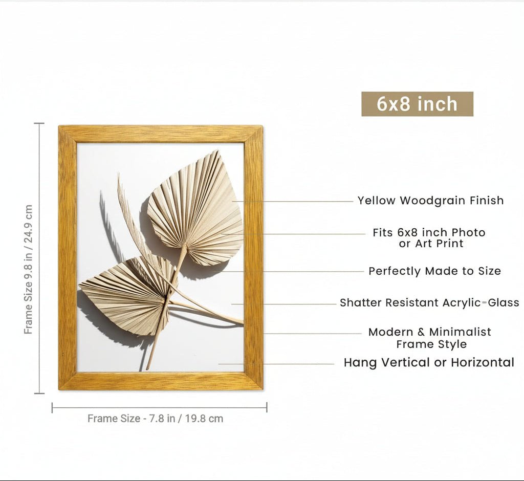 Fotolijst met rode cederhoutnerf – vochtbestendig – 6x8 inch