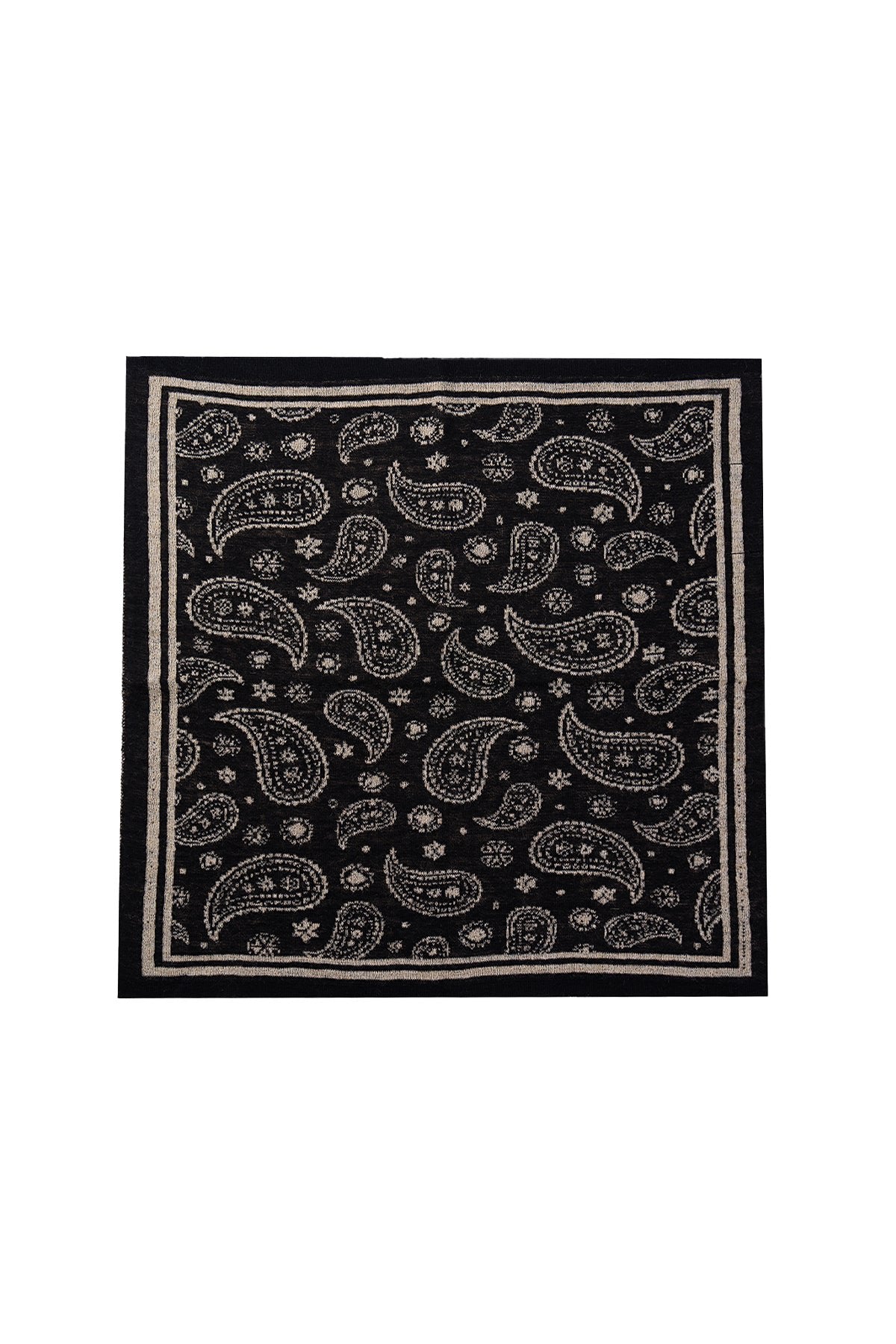 Patara Square Foulard Black-Beige