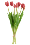 J-Line Boeket Tulpen 7Stuks Pu Fel Roze Large