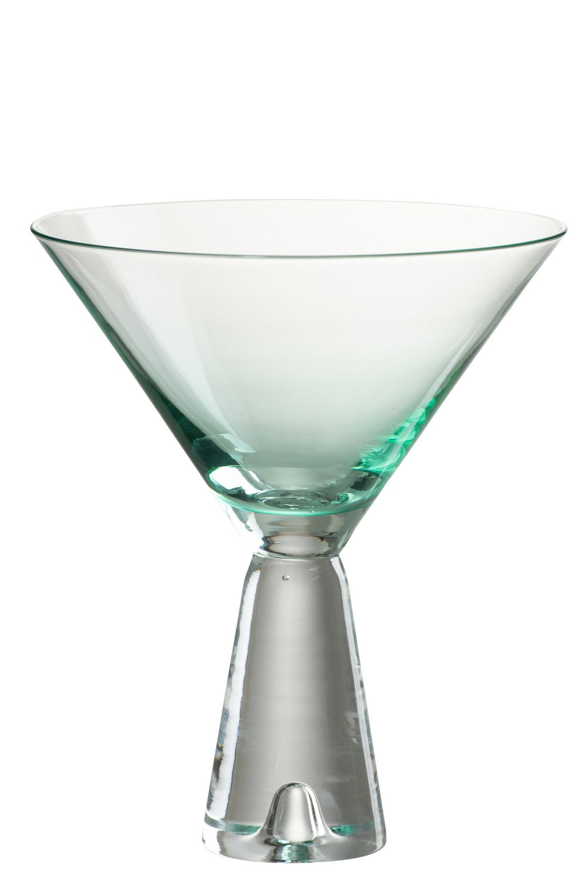 J-Line Lewis cocktailglas - glas - transparant/ azuur