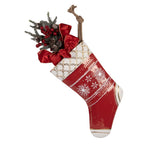 Kersthanger Kerstsok 25x6x66 cm Rood Metaal