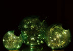 J-Line decoratie Bal - glas - turquoise - large - LED