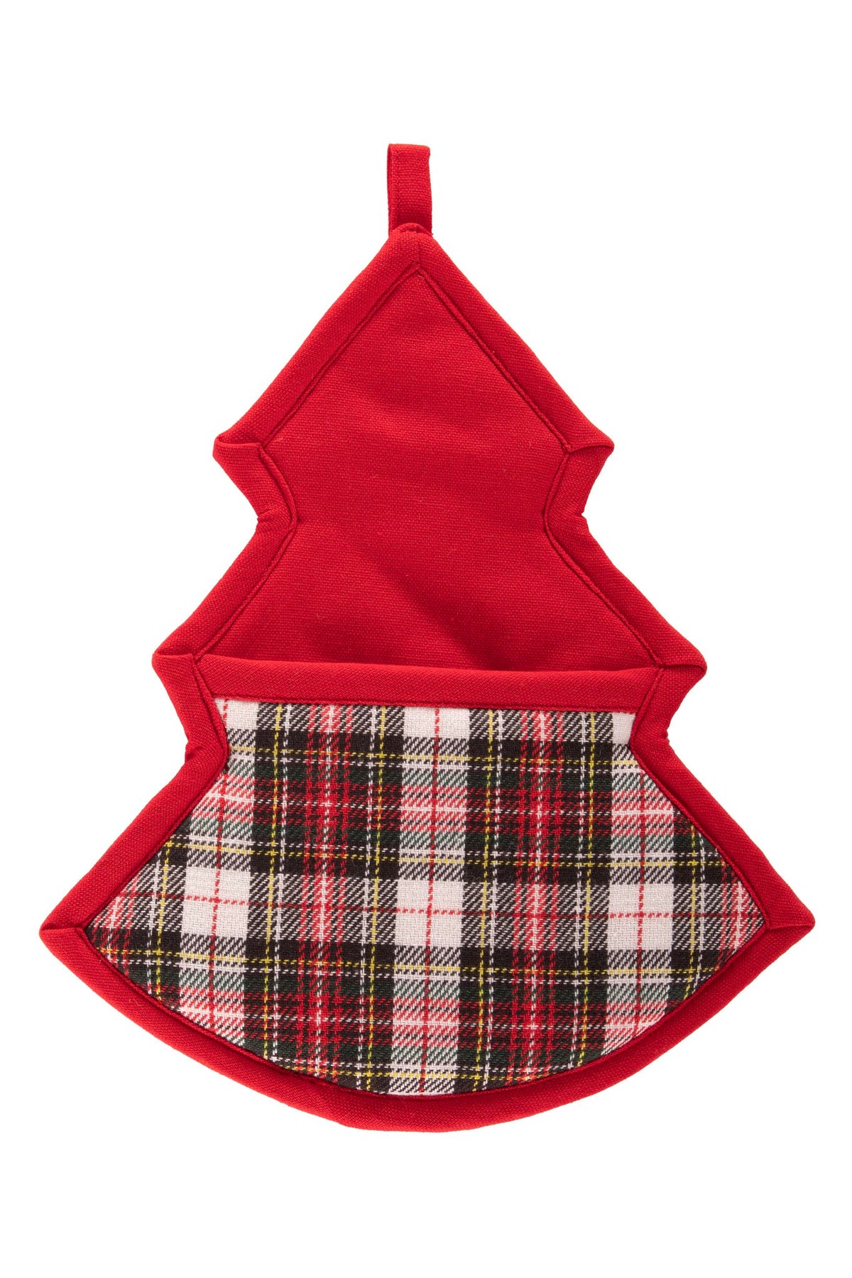 Pannenlap Xmas - kerst - 23x30 cm, rood