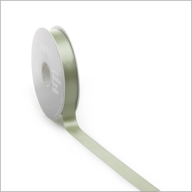 Satijn lint olijf - 10 mm x 25 meter