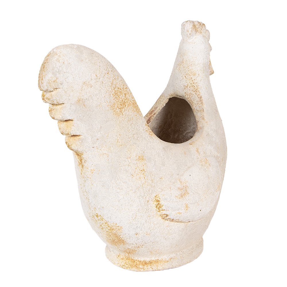 Bloempot Kip 36x18x35 cm Beige Keramisch materiaal