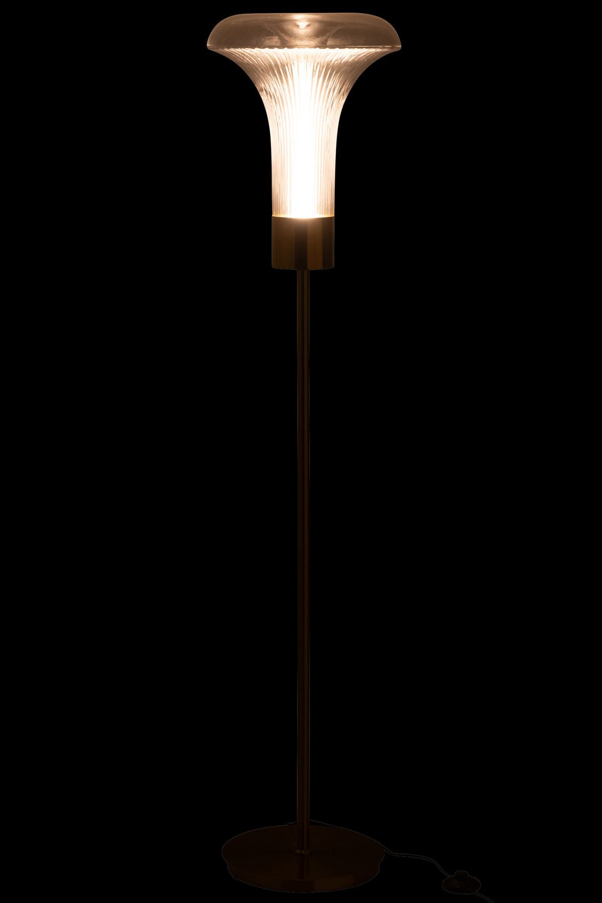 J-Line Staanlamp Led Goud Metaal Transparant