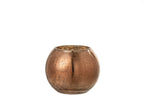J-Line windlicht Bol Craquelé Parel - glas - bruin - small