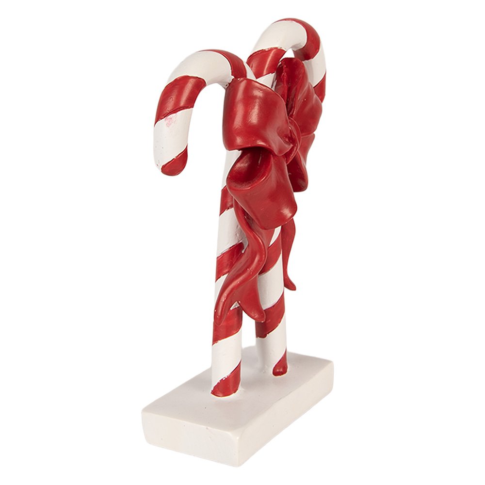 Kerstdecoratie Beeld Zuurstok 12x5x16 cm Rood Kunststof