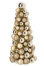 J-Line Kegel met kerstballen - PS - champagne