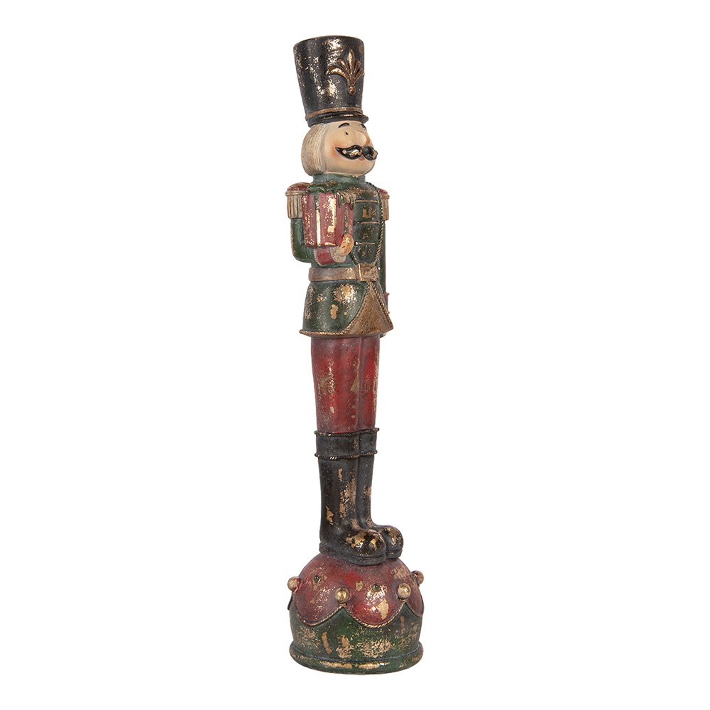 Kerstdecoratie Beeld Notenkraker 12x11x47 cm Rood Kunststof