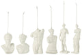 J-Line hanger romeinse beelden - polyresin - wit - doos van 6