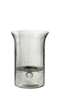 J-Line kaarshouder Bord Wazig - glas - transparant - small