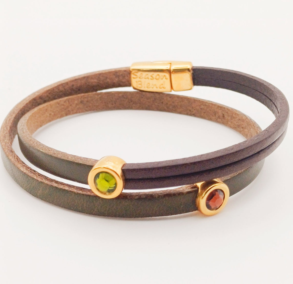 Shorty Trio dubbele leren armband