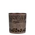 Theelichthouder safari mix bruin small 8cm*