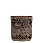 Theelichthouder safari mix bruin small 8cm*